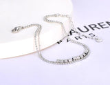 Geometric Square Charm Anklet Double Layer Chain Foot Jewelry