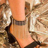Rhinestone Tassel Anklet Chain Crystal Bracelet