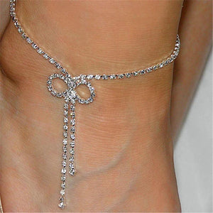 Crystal Rhinestone Tassel Shoe Jewelry Chain Anklet Chains for Men Women
