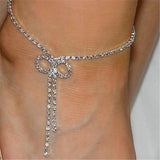 Crystal Rhinestone Tassel Shoe Jewelry Chain Anklet Chains for Men Women