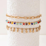 Bohemian Beaded Anklets 3pcs/sets 21387