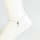 Stainless Steel Silver Key Anklet Bracelet For Women
