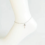 Stainless Steel Silver Key Anklet Bracelet For Women