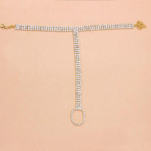 Stonefans Crystal Toe Anklet Jewelry for Women