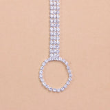 Stonefans Crystal Toe Anklet Jewelry for Women