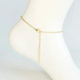 Dainty 18K Plated Pearl Anklet for Women
