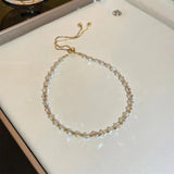 Crystal Bead Ankle Bracelet Adjustable Size Foot Chain Jewelry