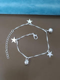 T3 Silver Beads Anklets Double Chain Charms Lock Crucifix Virous Types 20+5CM