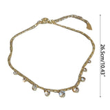 Zircon Bead Boho Anklet Bracelet for Women Girls