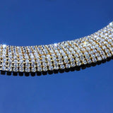 Yellow Silver Rhinestone Anklet Charm Beach Jewelry