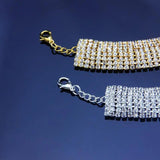 Yellow Silver Rhinestone Anklet Charm Beach Jewelry