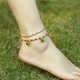 Bohemian Style Stone Beaded Beach Anklet