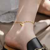 Mantianxing Two Ball Titanium Women's Anklet