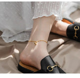 Mantianxing Two Ball Titanium Women's Anklet