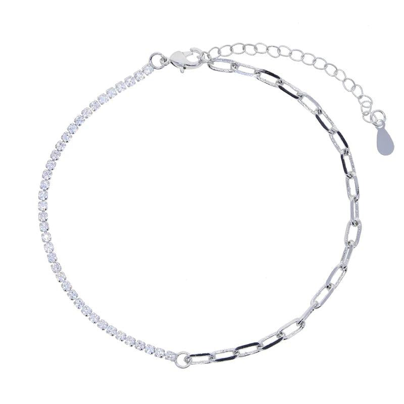 5A CZ Tennis Chain Anklet Summer Beach Jewelry