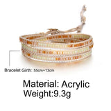 Geometric Beaded Multi-layer Woven Women Bracelet