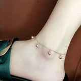 Harajuku Anklet Titanium Steel Net Red Sexy Bell Clov