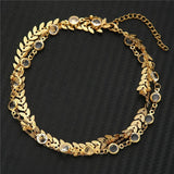 MinaMaMa Crystal Anklet for Women Summer Beach Foot Jewelry