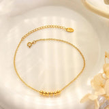 Steel Ball Stainless Punk Summer Beach Leg Bracelets Women