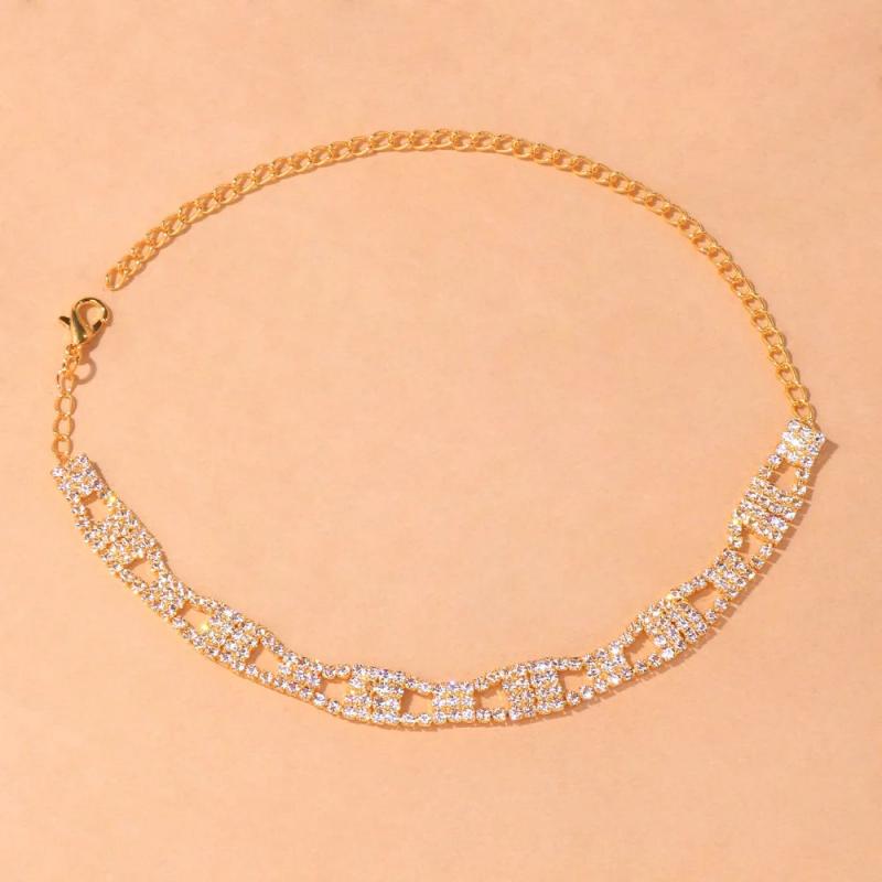 Stonefans Hollow Rhinestone Anklet Bracelets Hand Accessories