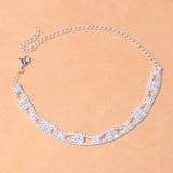 Stonefans Hollow Rhinestone Anklet Bracelets Hand Accessories