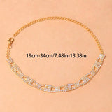 Stonefans Hollow Rhinestone Anklet Bracelets Hand Accessories