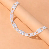 Stonefans Hollow Rhinestone Anklet Bracelets Hand Accessories