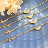 Heart Ankle Letter Foot Chain Stainless Steel Summer Beach Jewelry