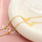 Heart Ankle Letter Foot Chain Stainless Steel Summer Beach Jewelry