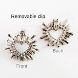Heart Shape Rhinestone Shoe Clips - Shoe Accessories
