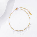 Vintage Crystal Anklet Women Link Bohemian Silver Boot Chain Foot Jewelry
