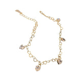 Heart Chain Anklet Beach Foot Jewelry Zircon Pendant Foot Chain