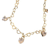 Heart Chain Anklet Beach Foot Jewelry Zircon Pendant Foot Chain