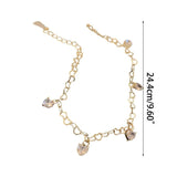 Heart Chain Anklet Beach Foot Jewelry Zircon Pendant Foot Chain