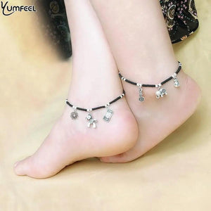 Yumfeel Vintage Charm Anklet Rope Foot Chain Women