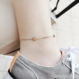 316L Stainless Steel Charm Chain Anklet for Women