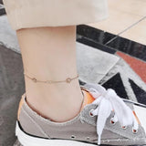 316L Stainless Steel Charm Chain Anklet for Women