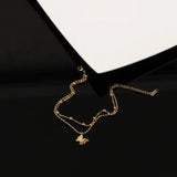 2-Layer Matte Butterflies Charm Anklets For Women Jewelry