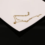 2-Layer Matte Butterflies Charm Anklets For Women Jewelry
