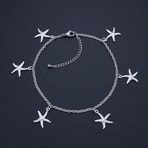Women Stainless Steel Anklets Sparkling Heart Charm Vintage Jewelry