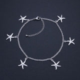 Women Stainless Steel Anklets Sparkling Heart Charm Vintage Jewelry