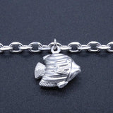 Fish Charm Stainless Steel Anklet 9-11 Inches Vintage Jewelry