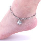 Fish Charm Stainless Steel Anklet 9-11 Inches Vintage Jewelry