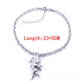 Vintage Cupid Charm Stainless Steel Anklet 9-11 Inches
