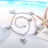 Heart Charm Stainless Steel Anklet Vintage Jewelry