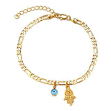 Evil Eye Cuban Link Anklet Waterproof