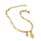 Evil Eye Cuban Link Anklet Waterproof
