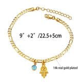 Evil Eye Cuban Link Anklet Waterproof