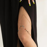Colorful Circle Tassel Thigh Chain for Women