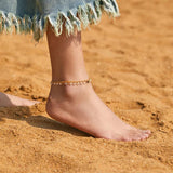 Crystal Double Layer Anklets for Women INS Jewelry